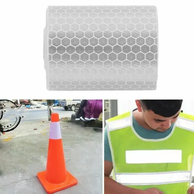 2PCS Self Adhesive High Intensity Safety luminous Vinyl Stickers Reflective Tape by salelink.co.nz