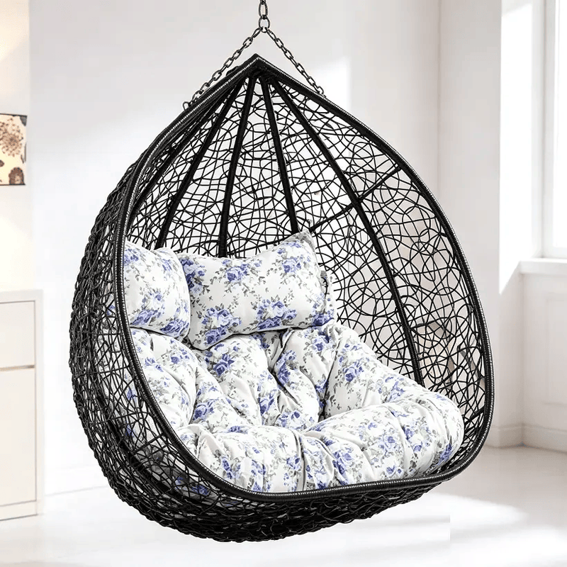 dealonline.co.nz dealonline.co.nz Blue Floral - Cushion Pad Seat Set High Quality For Double Hanging Basket Chair Blue Floral - Cushion Pad Seat Set High Quality For Double Hanging Basket Chair