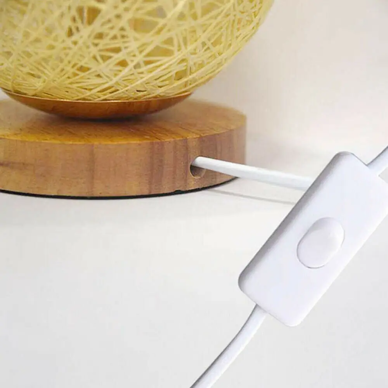 Rattan LED Table Desk Bedside Night Light Lamp 15cm by salelink.co.nz