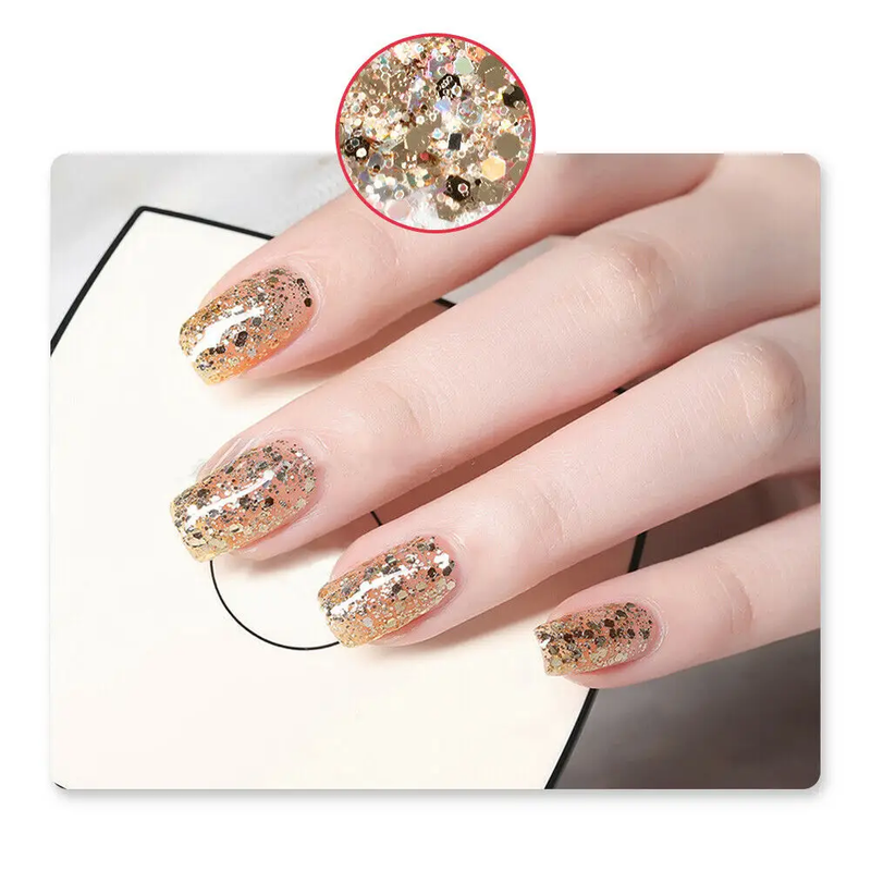 12 Colors Holographic Nail Sequins Glitter Flakes Sparkle Confetti Art Decal by salelink.co.nz