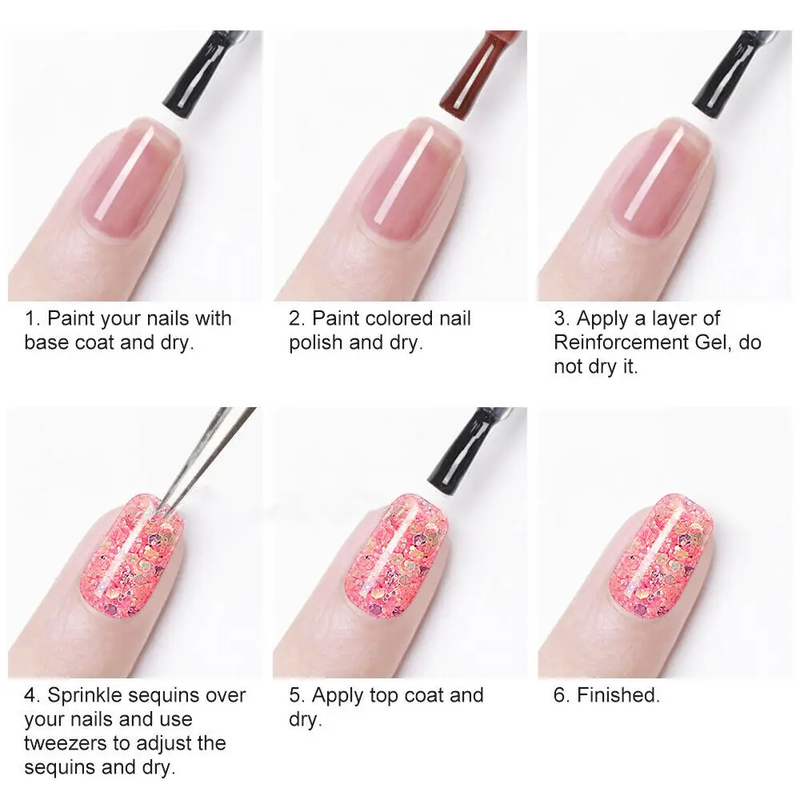 12 Colors Holographic Nail Sequins Glitter Flakes Sparkle Confetti Art Decal by salelink.co.nz