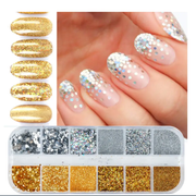 12 Colors Holographic Nail Sequins Glitter Flakes Sparkle Confetti Art Decal by salelink.co.nz