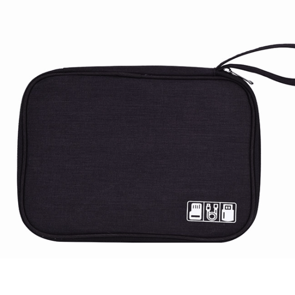 dealonline.co.nz dealonlinenz Portable Waterproof USB Data Cable Charging Storage Bag Phone Pad Zip Organiser 2 Layer Waterproof USB Cable Organizer Bag For Travel