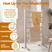 SportZone.co.nz Home & Garden > Laundry & Cleaning > Drying Racks & Hangers Devanti Electric Heated Towel Rail Rack 6 Bars with Timer Clothes Dry Warmer Devanti Electric Heated Towel Rail Rack 6 Bars with Timer Clothes Dry Warmer