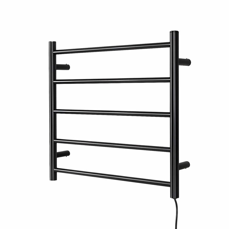 Devanti Electric Heated Towel Rail Rack 5 Bars Wall Mounted Clothes Dry Warmer by SportZone.co.nz