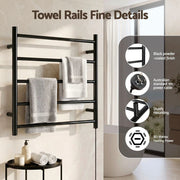 Devanti Electric Heated Towel Rail Rack 5 Bars Wall Mounted Clothes Dry Warmer by SportZone.co.nz