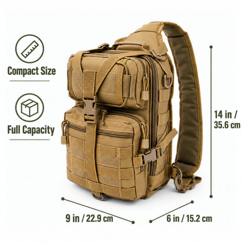 Tactical Sling Bag Pack Shoulder Sling Backpack by g8buynz