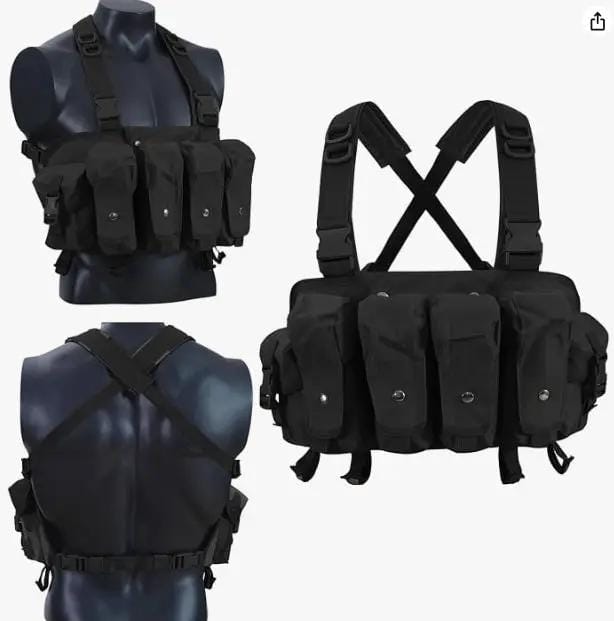 g8buynz Outdoor Tactical Chest Rig Adjustable Tactical Outdoor Hunting Chest Rig Outdoor Tactical Chest Rig Adjustable Tactical Outdoor Hunting Chest Rig