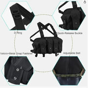 g8buynz Outdoor Tactical Chest Rig Adjustable Tactical Outdoor Hunting Chest Rig Outdoor Tactical Chest Rig Adjustable Tactical Outdoor Hunting Chest Rig