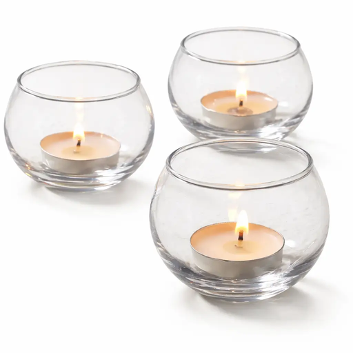 Frankly Cotton Tea Light Sand With Candle 6.2 X 4.9Cm by Nest & Stem Homewares
