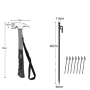 g8buynz Tent Stakes and Hammer Set 8pcs 12in Heavy Duty Forged Steel Tent Stakes+a Hammer Tent Stakes and Hammer Set 8pcs 12in Heavy Duty Forged Steel Tent Stakes+a Hammer