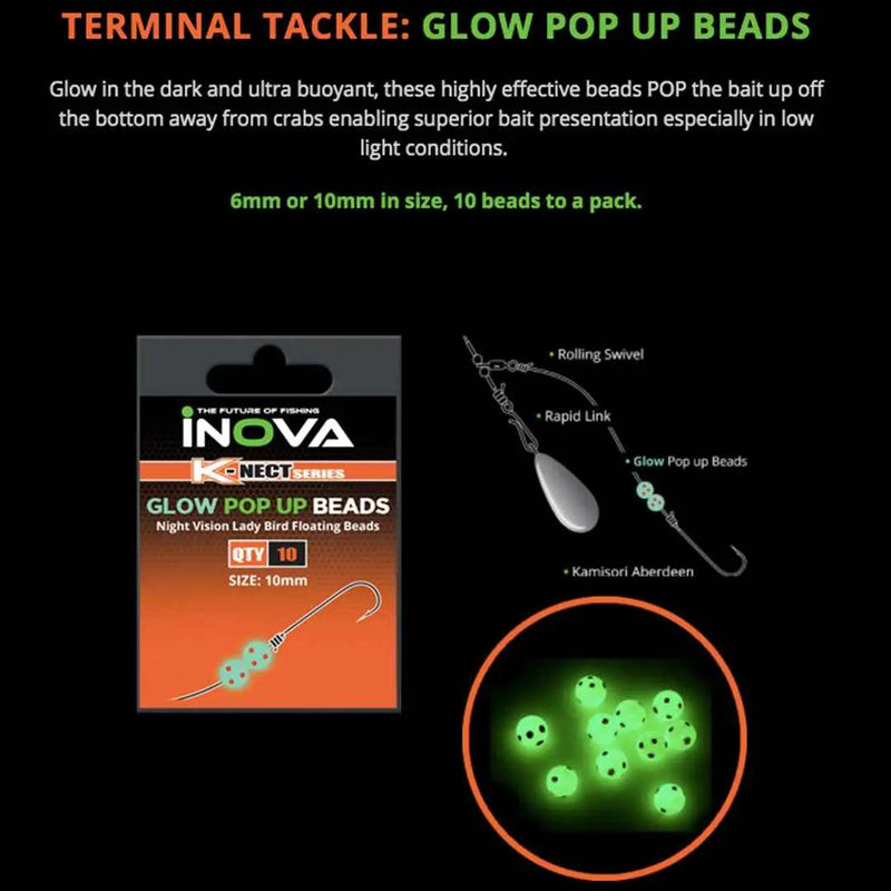 INOVA Glow Pop Up Beads – Surfcasting Fishing Beads NZ by Lure Me