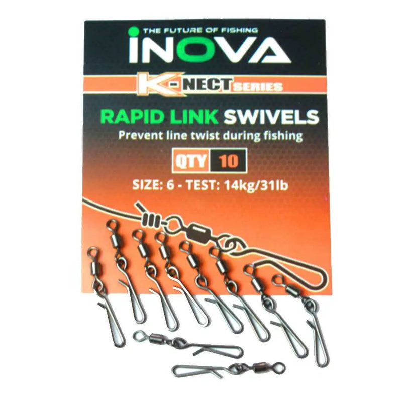 INOVA Rapid Link Swivels – Quick Change Fishing Clips for Rigs & Lures by Lure Me