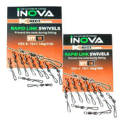 INOVA Rapid Link Swivels – Quick Change Fishing Clips for Rigs & Lures by Lure Me