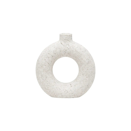 Frankly Cotton Textured Ceramic Ring Vase by Nest & Stem Homewares