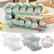 g8buynz 2PC Infinite Telescopic Beverage Storage Box, Two-Tier Automatic Rolling Soda Can Storage Organizer 2PC Infinite Telescopic Beverage Storage Box, Two-Tier Automatic Rolling Soda Can Storage Organizer