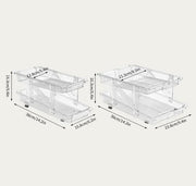 g8buynz 2PC Infinite Telescopic Beverage Storage Box, Two-Tier Automatic Rolling Soda Can Storage Organizer 2PC Infinite Telescopic Beverage Storage Box, Two-Tier Automatic Rolling Soda Can Storage Organizer