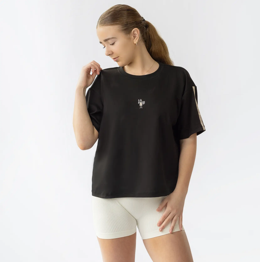 Brushed Cotton Bombshell T-shirt Black by The Brave Pants Company