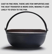 g8buynz 25cm stew pot Japanese Style Sukiyaki Tetsu Nabe Pot with Wooden Lid and Double Handle Cast Iron Pot 25cm stew pot Japanese Style Sukiyaki Tetsu Nabe Pot with Wooden Lid and Double Handle Cast Iron Pot