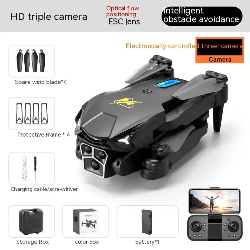 UAV Three Camera HD Drone - Optical Flow Positioning with Obstacle Avoidance | Orange & Black by Mead's Supply & Equipment Outfitters limited