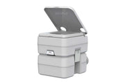 Portable Chemical Toilet - 20L with a grey exterior and detachable tanks for easy disposal and maintenance.