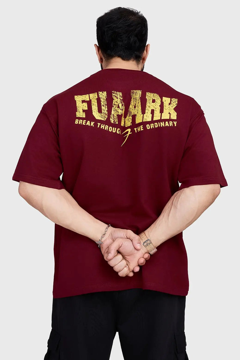 Trendsetter Oversized T-shirt Maroon by Fuaark Nz