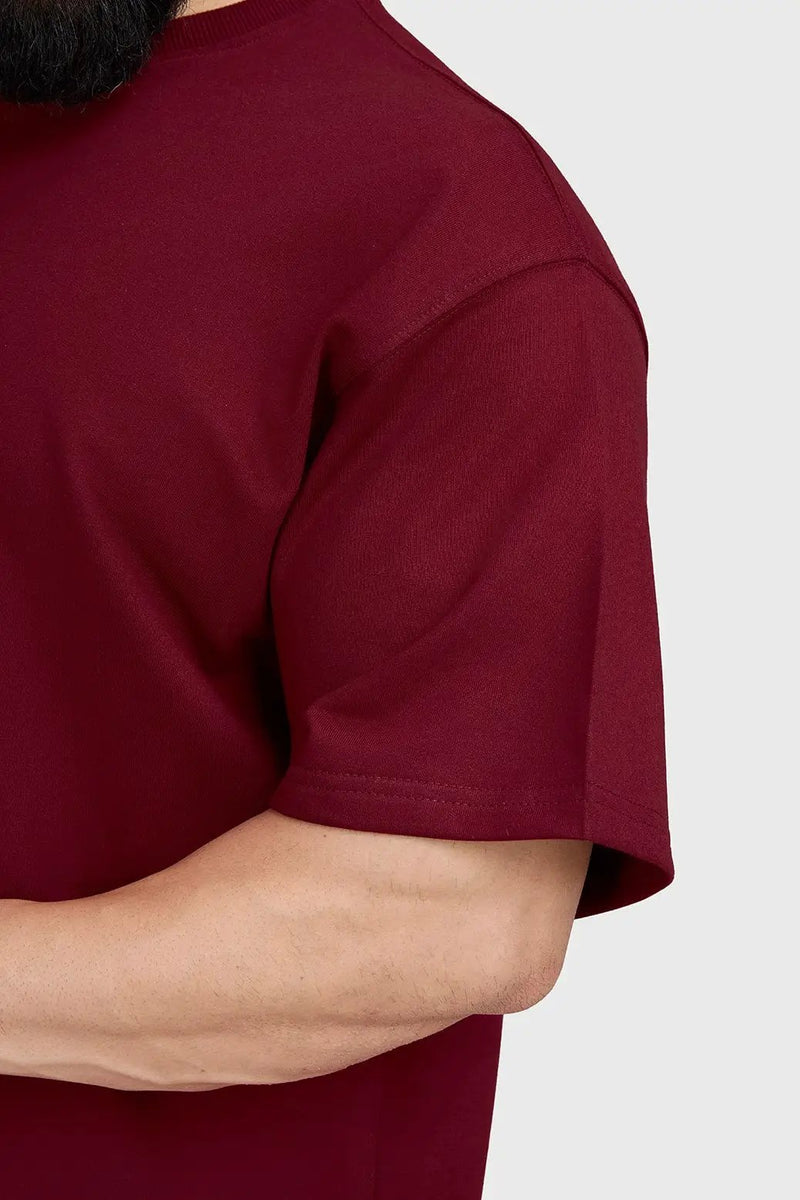 Trendsetter Oversized T-shirt Maroon by Fuaark Nz