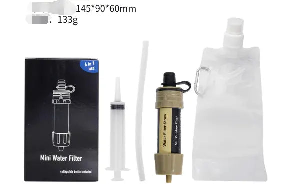 Outdoor Water Purification Straw for Emergency Use (Single) by Mead's Supply & Equipment Outfitters limited