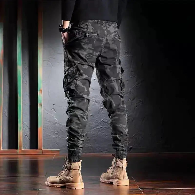 Men's Oversized Camouflage Cargo Pants - Multi-Pocket Outdoor Trousers by Mead's Supply & Equipment Outfitters limited