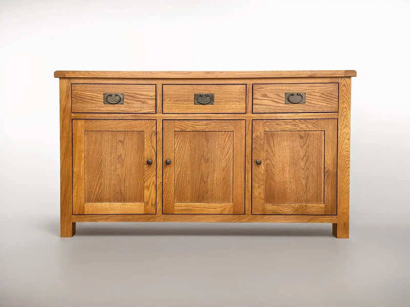 BroDeals Buffet Table, Sideboard Oak Buffet Table 3 Door & 3 Drawers Oak Buffet Table 3 Door & 3 Drawers