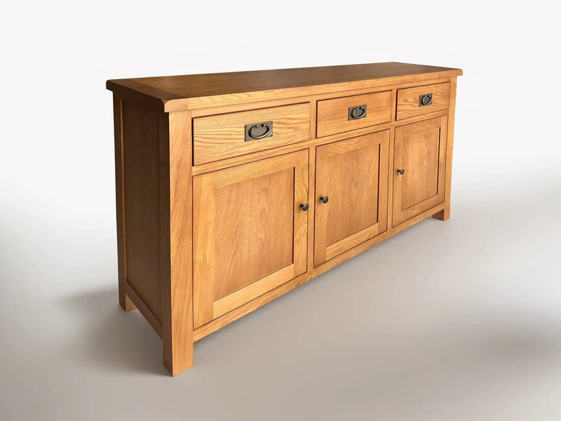 BroDeals Buffet Table, Sideboard Oak Buffet Table 3 Door & 3 Drawers Oak Buffet Table 3 Door & 3 Drawers