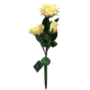 Solar Flower LED Light Artificial Rose Garden Landscape Decor Yellow by salelink.co.nz
