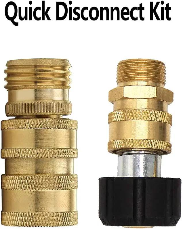 Pressure Washer Adapter Set, Quick Disconnect Kit, M22 Swivel to 3/8'' Quick Connect 3/4" to Quick Release by salelink.co.nz