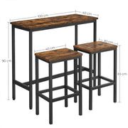 The Shopsite Home-living Dining Table Set Bar Table and Stools Set with 2 Stools Dining Table Set Bar Table and Stools Set with 2 Stools