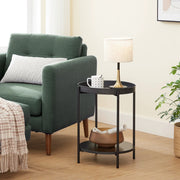 VASAGLE Bed Side Tables End Table Black by The Shopsite
