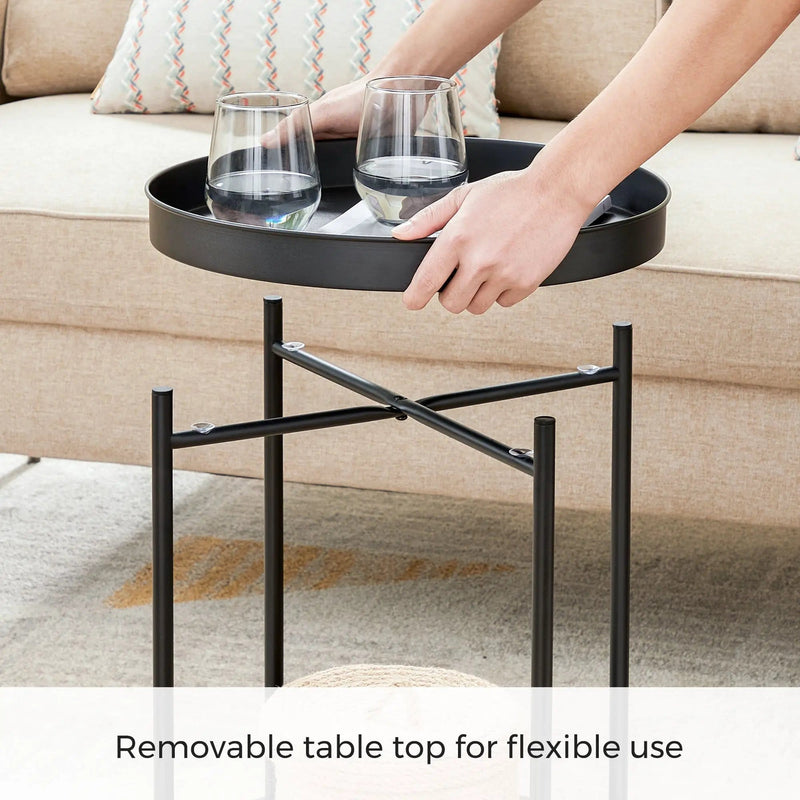 VASAGLE Bed Side Tables End Table Black by The Shopsite