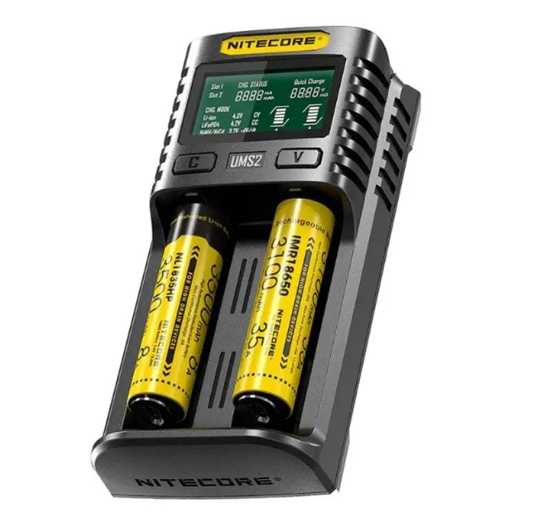 g8buynz NITECORE UMS2 Intelligent 2 Slot QC Fast Charger NITECORE UMS2 Intelligent 2 Slot QC Fast Charger