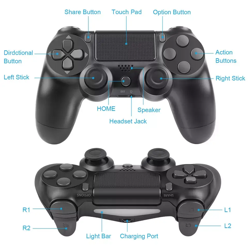 PS4 Wireless Controller - Black by salelink.co.nz