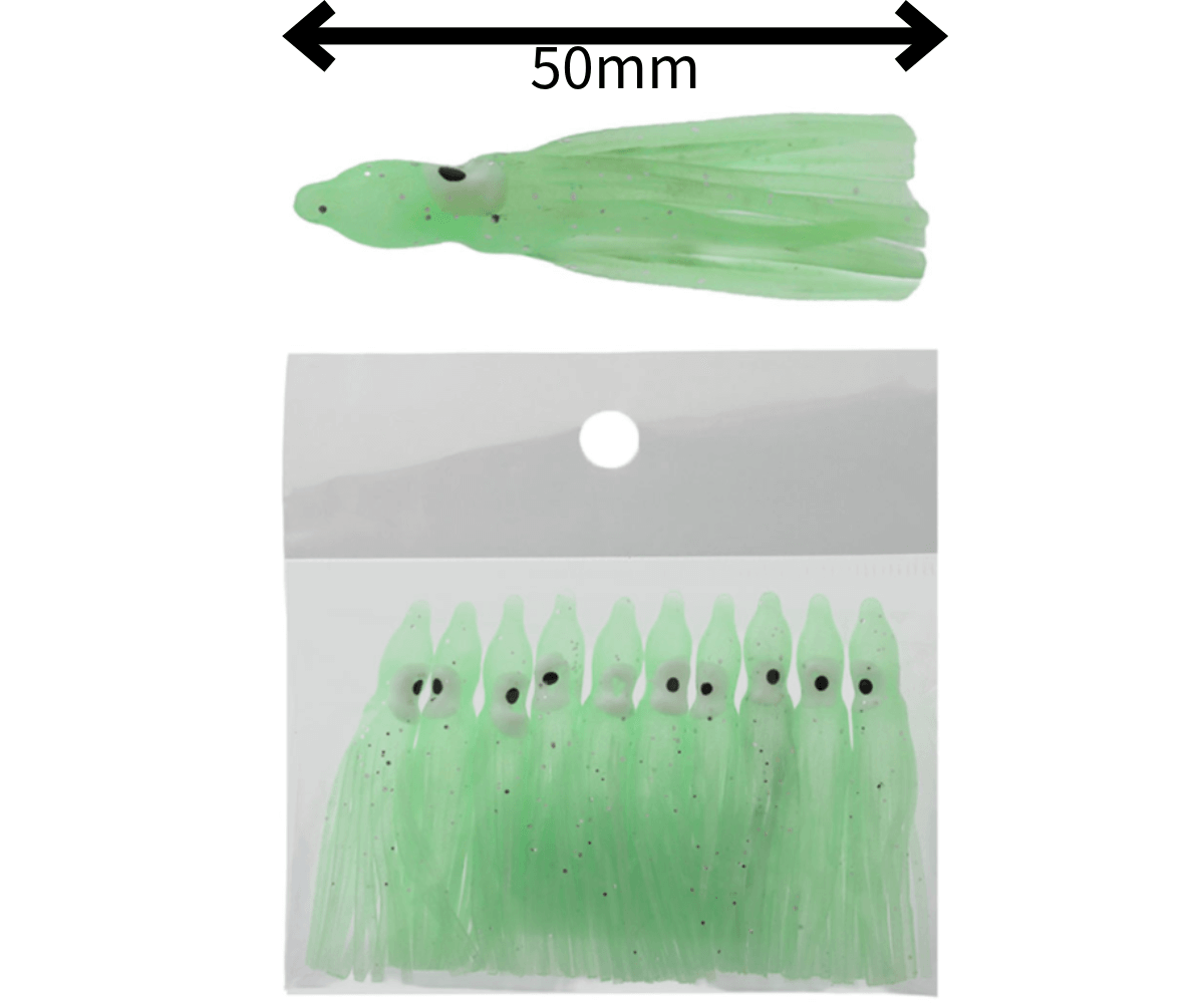 Surfcasting octopus skirt pack 50mm 10 pack