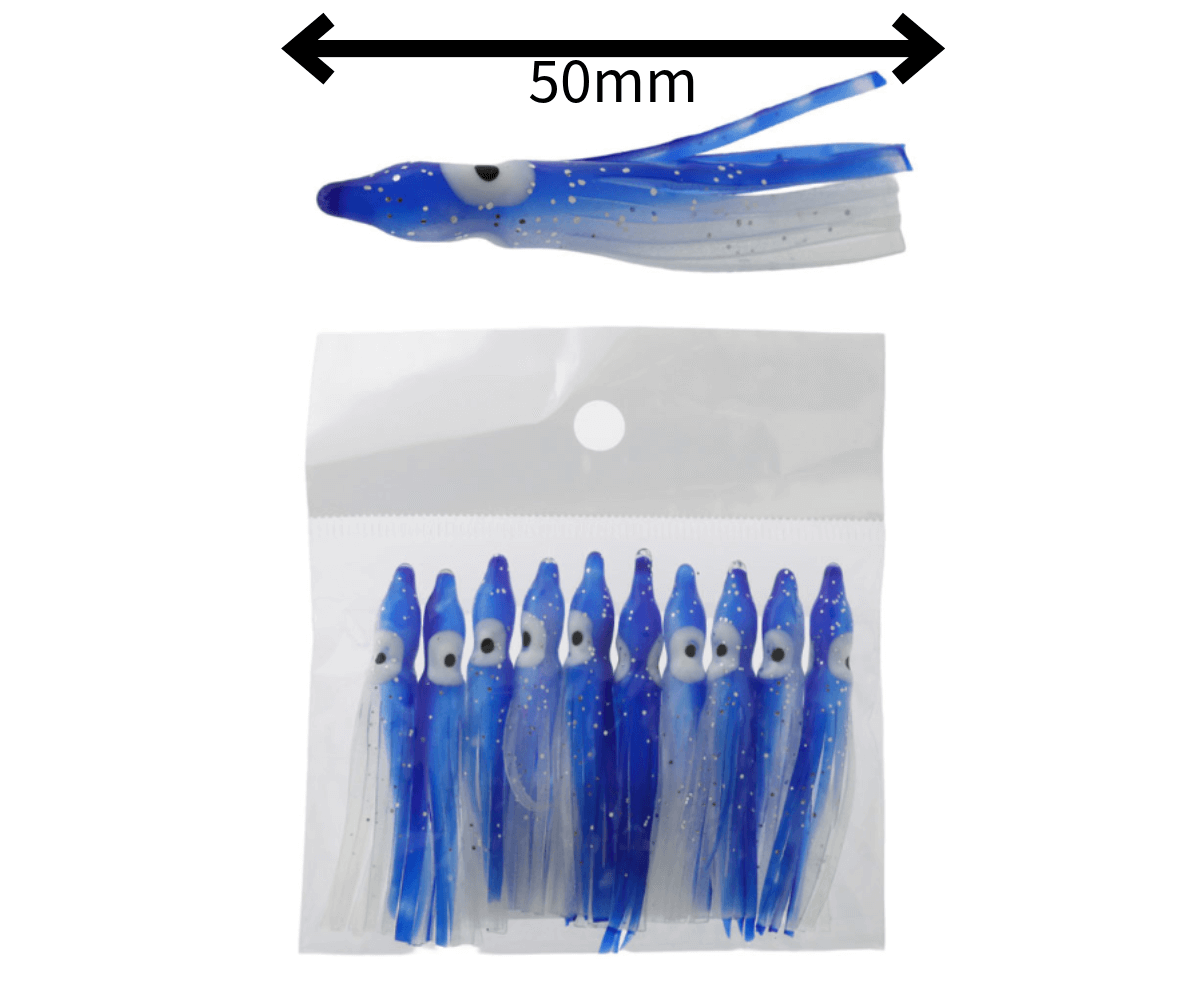 Surfcasting octopus skirt pack 50mm 10 pack