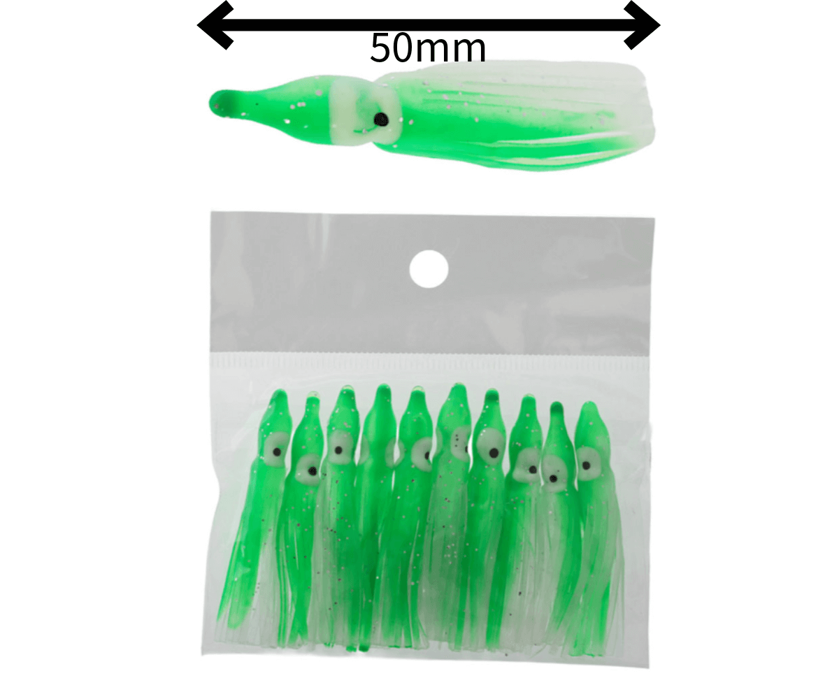 Surfcasting octopus skirt pack 50mm 10 pack