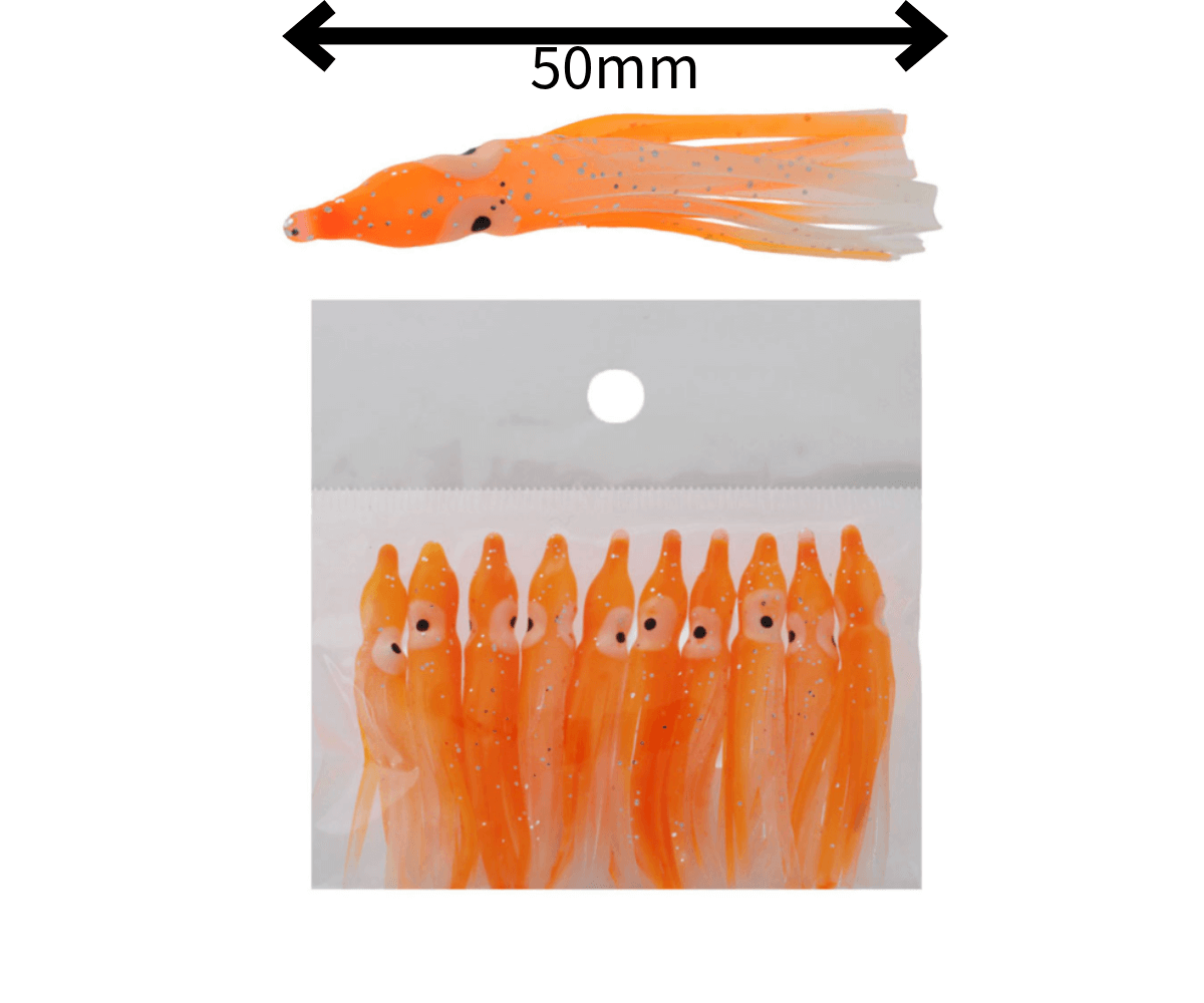 Surfcasting octopus skirt pack 50mm 10 pack