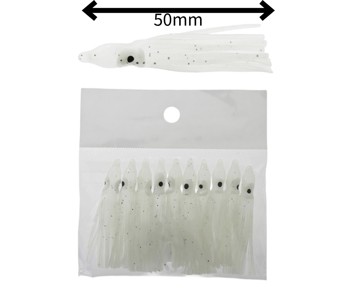 Surfcasting octopus skirt pack 50mm 10 pack