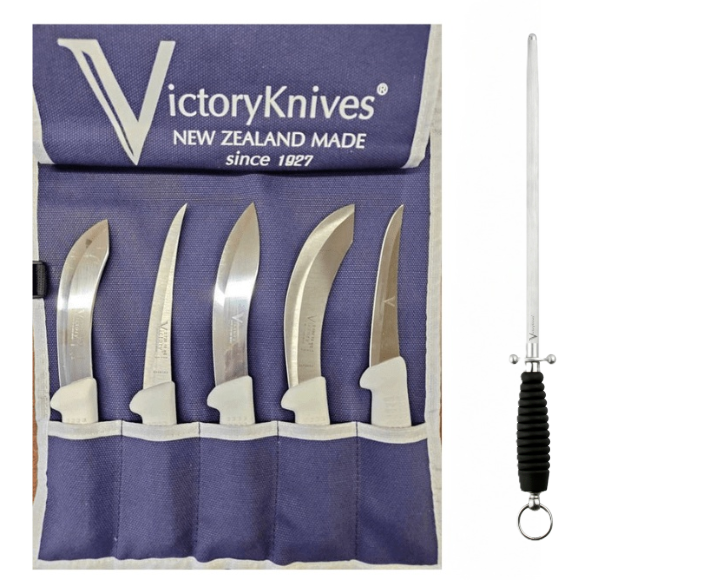 Victory Knife Butcher Skinning/Boning Set Hollow Ground
