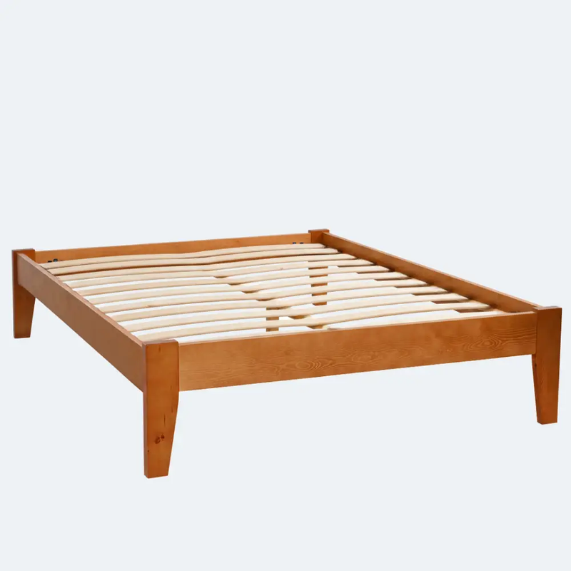 Hartland Solid Wood Bed Base Honey Double by sue-e furniture