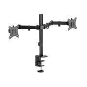 Locktight Dual-Monitor steel articulating mount by sue-e furniture