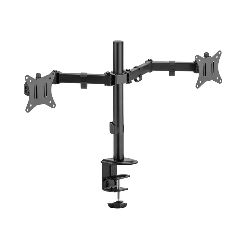 Locktight Dual-Monitor steel articulating mount by sue-e furniture