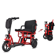 Foldable 3 wheel electric scooter mobility scooter Red by Kiwi Grab
