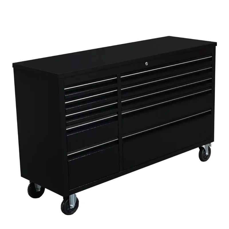 55 inch Black 10 Drawer Work Bench tool chest Tool Box Chest Cabinet by Kiwi Grab