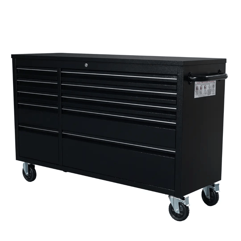 55 inch Black 10 Drawer Work Bench tool chest Tool Box Chest Cabinet by Kiwi Grab
